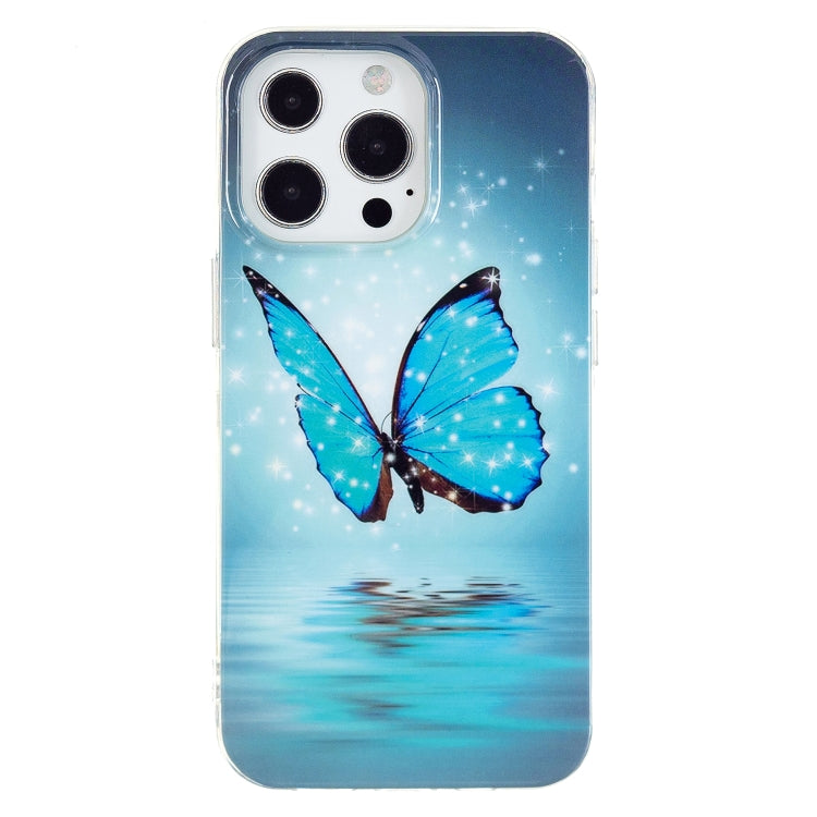 For iPhone 13 Pro Max Luminous TPU Soft Protective Case (Butterfly)