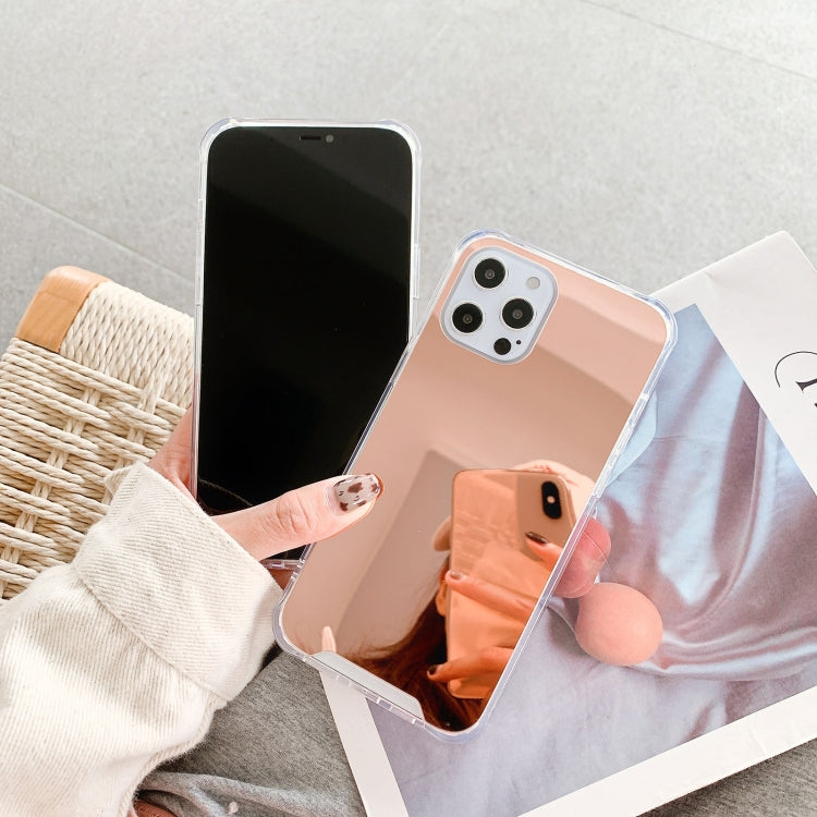For iPhone 13 Pro TPU + Acrylic Four Drop Luxury Plating Mirror Phone