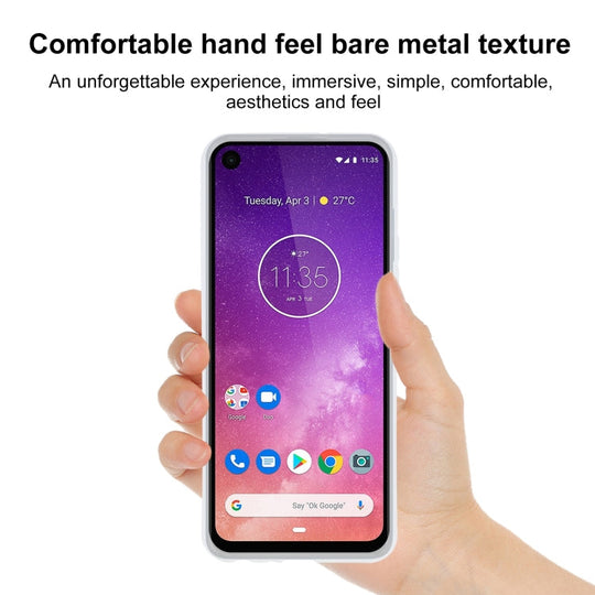 TPU Phone Case For Motorola One Vision(Transparent White)