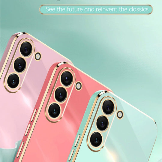 For Samsung Galaxy S24 5G XINLI Straight Edge 6D Electroplate TPU