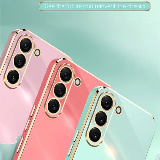 For Samsung Galaxy S24+ 5G XINLI Straight Edge 6D Electroplate TPU