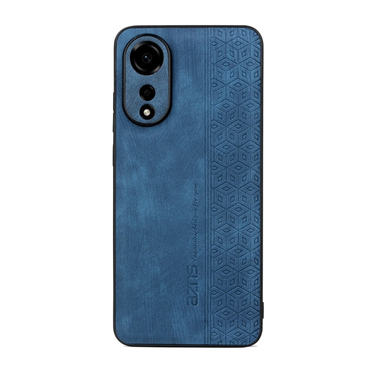 For OPPO A78 4G AZNS 3D Embossed Skin Feel Phone Case(Sapphire Blue)