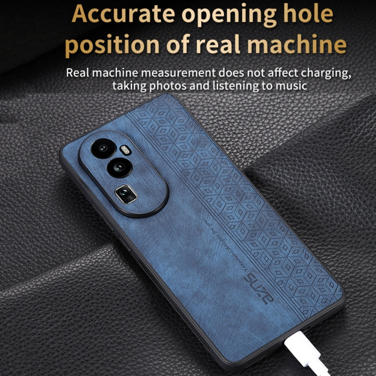 For OPPO A78 4G AZNS 3D Embossed Skin Feel Phone Case(Sapphire Blue)