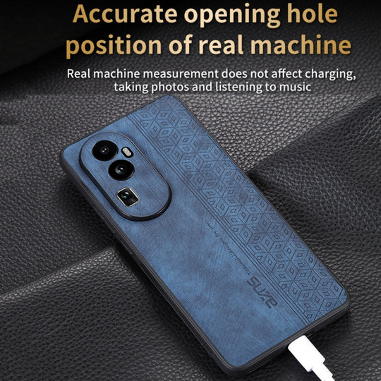 For OPPO A78 4G AZNS 3D Embossed Skin Feel Phone Case(Sapphire Blue)