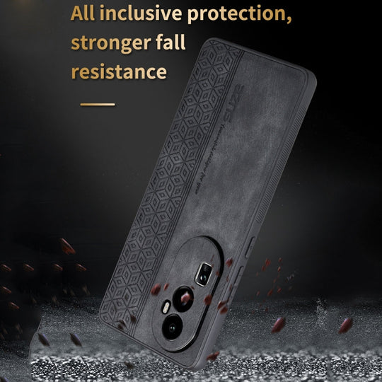 For OPPO A78 4G AZNS 3D Embossed Skin Feel Phone Case(Sapphire Blue)