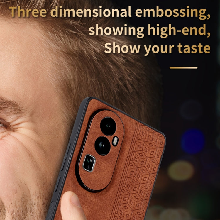 For OPPO A78 4G AZNS 3D Embossed Skin Feel Phone Case(Sapphire Blue)
