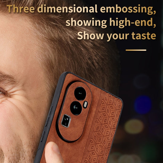 For OPPO A78 4G AZNS 3D Embossed Skin Feel Phone Case(Sapphire Blue)