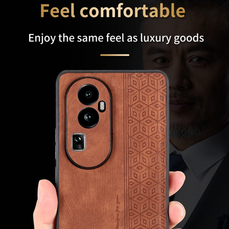 For OPPO A78 4G AZNS 3D Embossed Skin Feel Phone Case(Sapphire Blue)