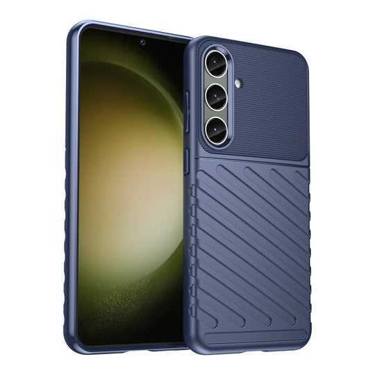 For Samsung Galaxy S24+ 5G Thunderbolt Shockproof TPU Phone Case(Blue)