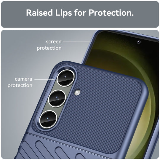 For Samsung Galaxy S24+ 5G Thunderbolt Shockproof TPU Phone Case(Blue)