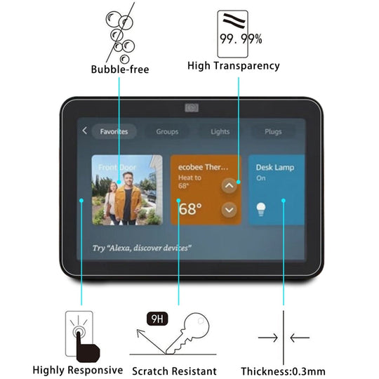 For Amazon Echo Show 8 2023 9H 0.3mm Explosion-proof Tempered Glass