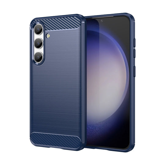 For Samsung Galaxy S24 5G Brushed Texture Carbon Fiber TPU Phone