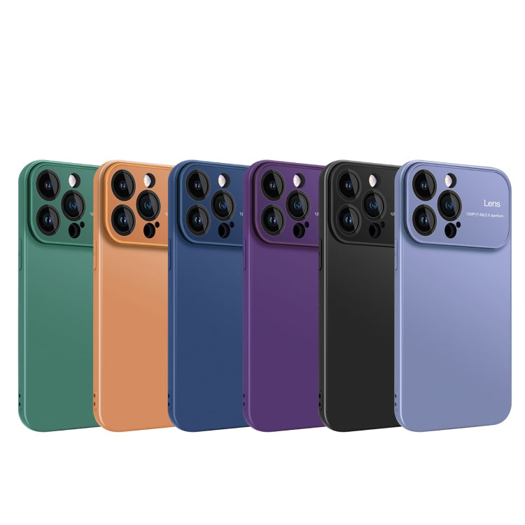For iPhone 15 Pro Laminated Large Window TPU Phone Case(Blue)