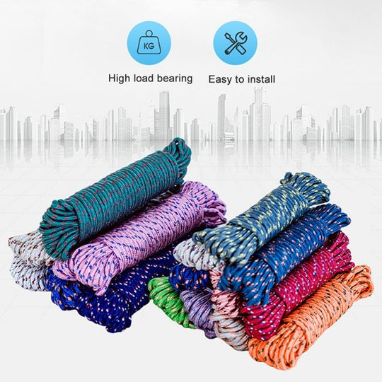 5m Outdoor Thick Nylon Rope for Hanging Clothes, Random Color