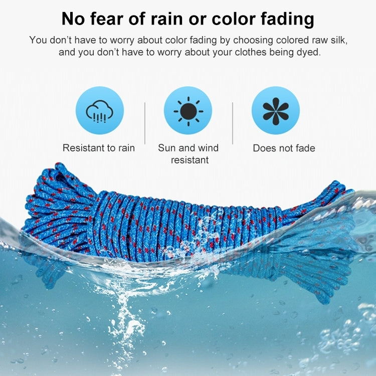 20m Outdoor Thick Nylon Rope for Hanging Clothes, Random Color