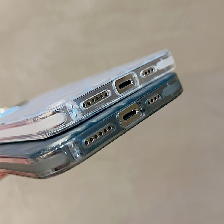 For iPhone 13 Pro Max 3D Rhombus Electroplating TPU Hybrid PC Phone