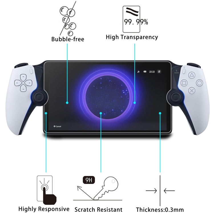 For Sony PS5 PlayStation Portal Remote 9H 0.3mm Explosion-proof