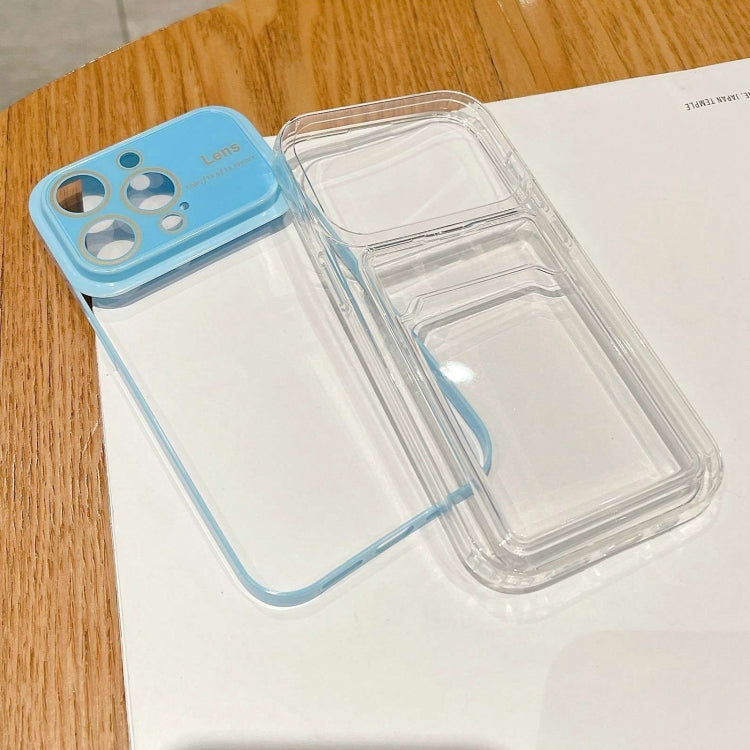 For iPhone 15 Large Window PC Hybrid TPU Phone Case with Card