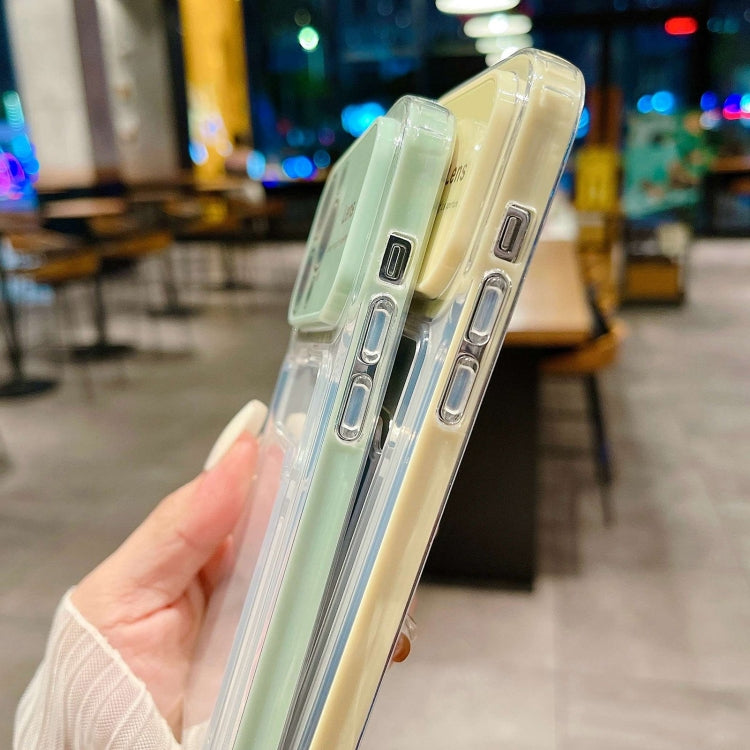 For iPhone 13 Pro Max Large Window PC Hybrid TPU Phone Case with Card