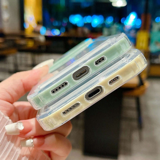 For iPhone 12 Large Window PC Hybrid TPU Phone Case with Card