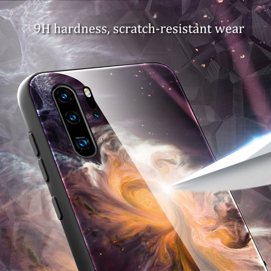 For Huawei P30 Pro Marble Pattern Glass Protective Case(DL03)