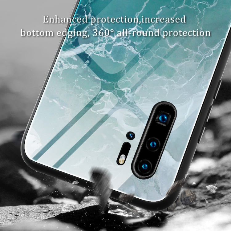 For Huawei P30 Pro Marble Pattern Glass Protective Case(DL03)