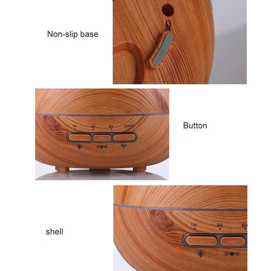 Essential Oil Aroma Diffuser Tulip Light Wood Colour Ultrasonic Mist