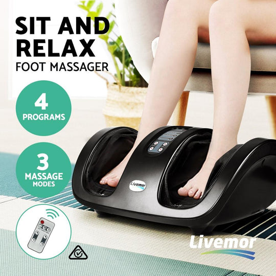 Livemor Foot Massager Shiatsu Massagers Electric Roller Kneading Calf