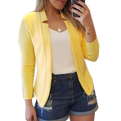 Fall Fashion Women Solid Color Long Sleeve Stand Collar Slims Fit