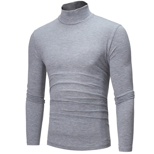Fashion Men's Casual Slim Fit Basic Turtleneck Knitted Sweater High