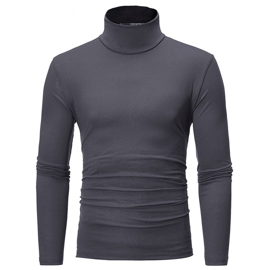 Fashion Men's Casual Slim Fit Basic Turtleneck Knitted Sweater High