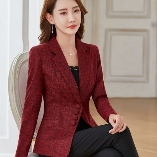 Fashion Women Blazers Jackets Work Office Lady Suit 2022 Slim Single