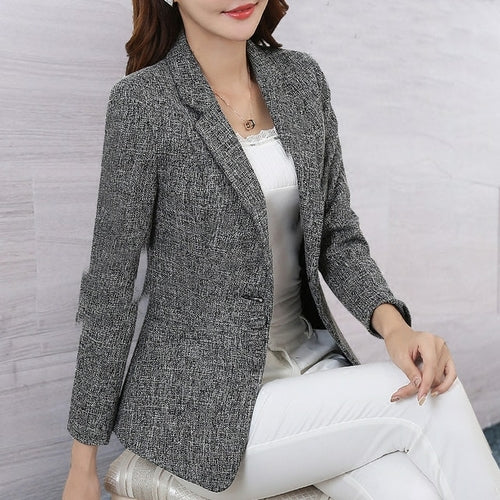 Fashion Women Blazers Jackets Work Office Lady Suit 2022 Slim Single