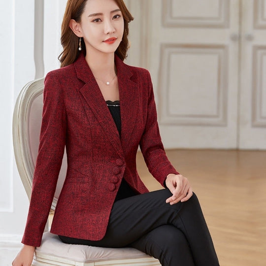 Fashion Women Blazers Jackets Work Office Lady Suit 2022 Slim Single