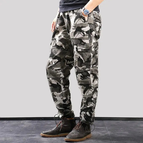 Men's Tactical Trousers Large Size Loose Casual Pants Running Overalls