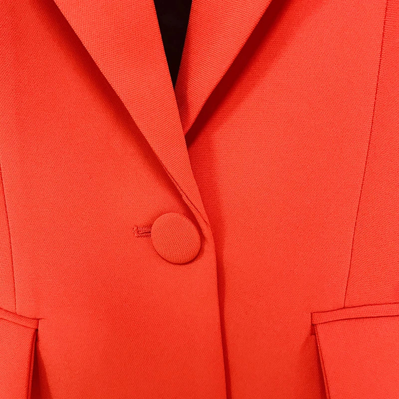HIGH QUALITY New Fashion 2024 Designer Blazer Suit Set Women's Single
