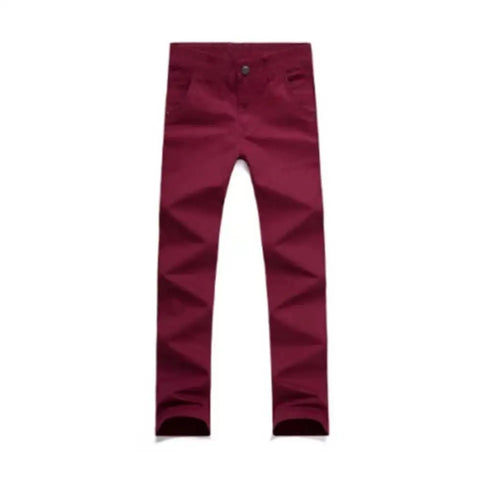 Fashion Men Business Straight Trousers Casual Men's Classic Solid