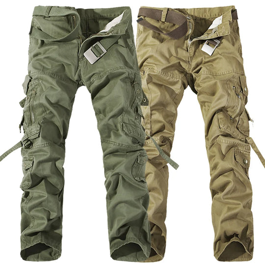 Men's Cargo Pants Casual Army Green Big Pockets Pant Military Overall