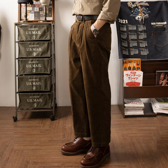LU-0001 RedTornado Super Quality High Waist Washed Pants Sanforized