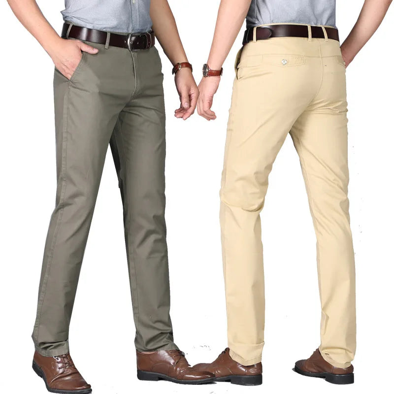Summer Men's Casual Ting Trousers Fashion Pants Male Brand Solid Color