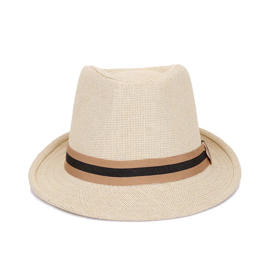 Men's Korean fashion summer hat outdoor leisure sun hat Beach Hat straw breathable hat