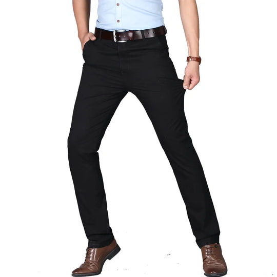 Summer Men's Casual Ting Trousers Fashion Pants Male Brand Solid Color