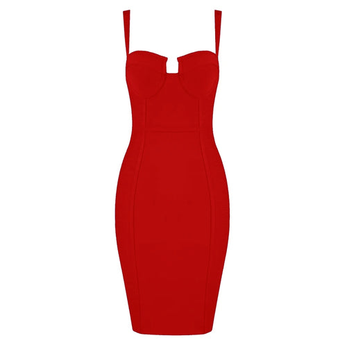 4 Colors Summer Dress Women Sexy Blue Hot Pink Bandage Dress Celebrity