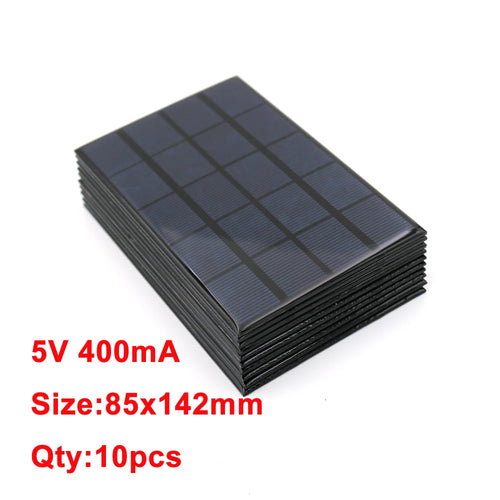 10pcs x 5VDC Solar Panel Power bank 150 160 200 250 500 840 mA Solar