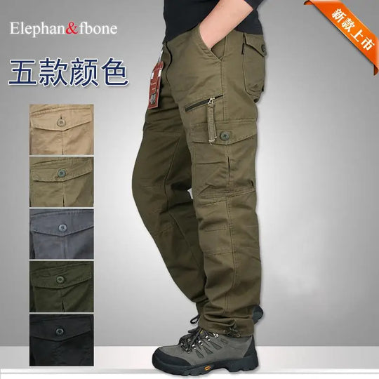 Men's Tactical Trousers Large Size Loose Casual Pants Running Overalls