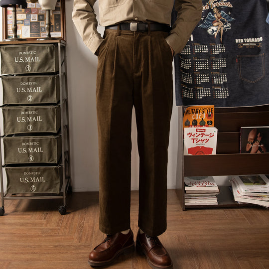 LU-0001 RedTornado Super Quality High Waist Washed Pants Sanforized