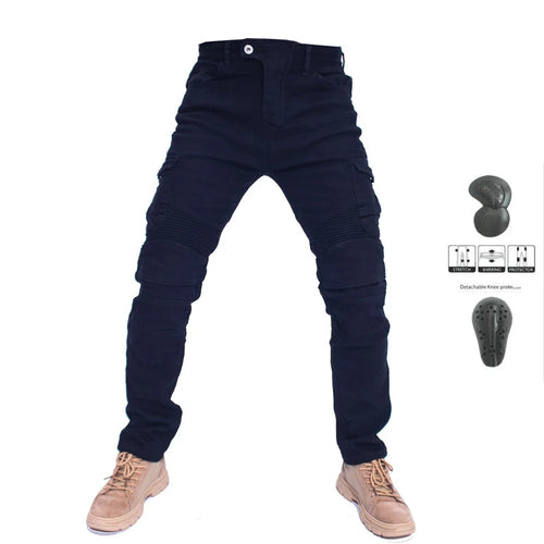 Motorcycle Jeans Pantalones Motocicleta Hombre Featherbed Jeans