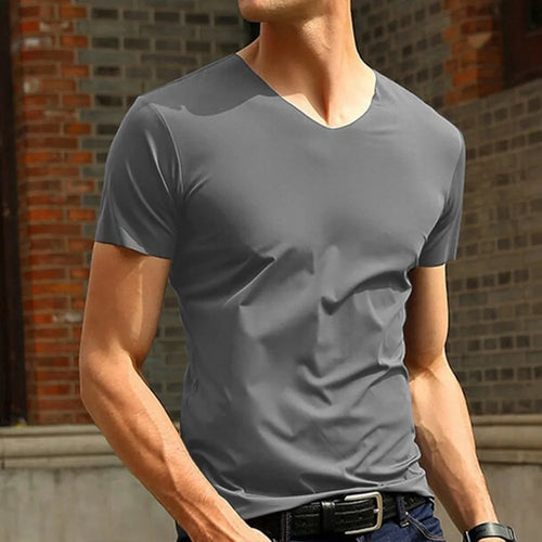 2023 Men's T-shirt Japan Short Sleeve Male Ice Silk Trackless T-shirt