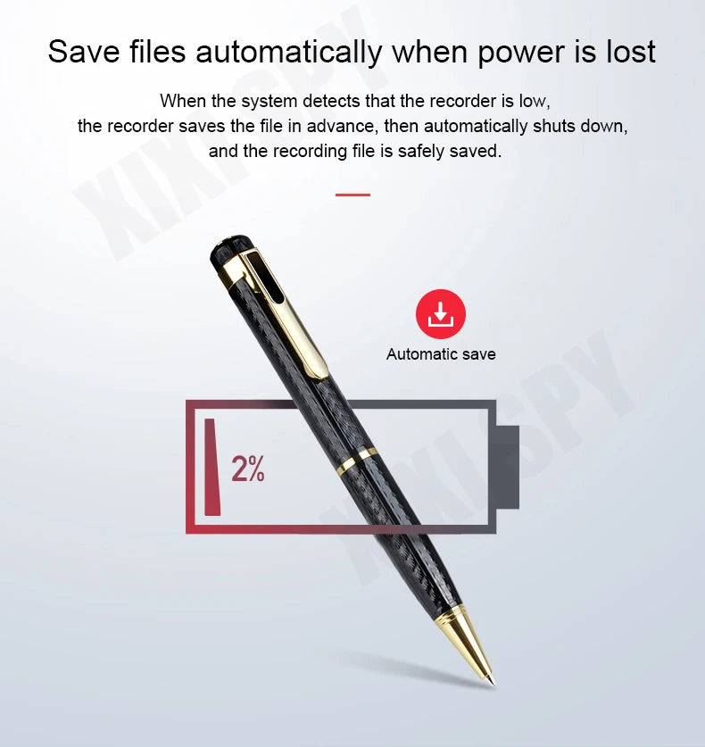 Digital Voice Recorder Pen Portable USB MP3 Playback Mini Voice Recording for Lectures Meetings Classes 8G 16G 32G