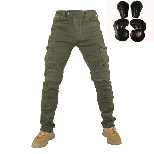 Motorcycle Jeans Pantalones Motocicleta Hombre Featherbed Jeans